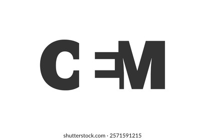 CEM logo design. Initial letter C E M bold font style for tech startups, consulting, corporate branding. Creative company name, headlines typography identity, trendy logotype. Vector illustration.