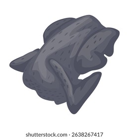 cemani chicken meat with separate white background