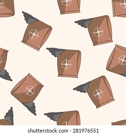 cement bag , cartoon seamless pattern background