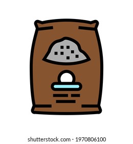 cement bag color icon vector. cement bag sign. isolated symbol illustration