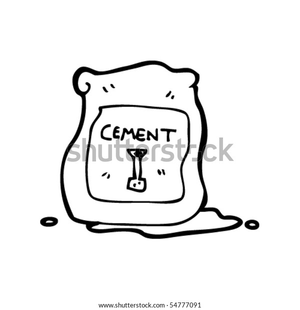 Cement Bag Drawing Stock Vector (Royalty Free) 54777091
