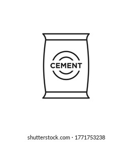 Cement Bag Icon Design. Vector Illustration