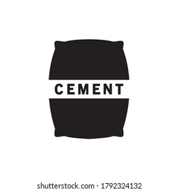 Plantilla de vectores de diseño de icono de la bolsa de cemento