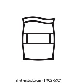 Plantilla de vector de diseño de icono de la bolsa de cemento