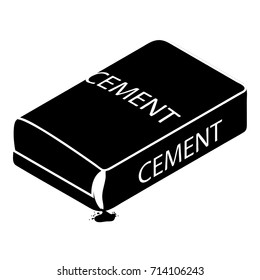 Cement bag icon. Simple illustration of cement bag vector icon for web design isolated on white background