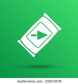 cement bag icon vector button logo symbol concept