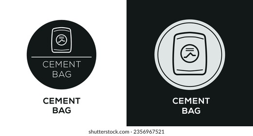 (Cement bag) Icon, Vector sign.