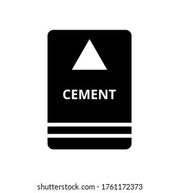 Cement Bag vector concept icon or design element. Uses for web and print