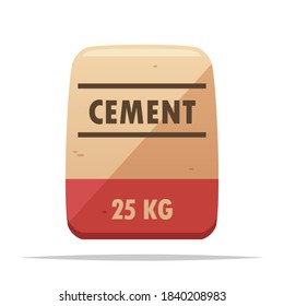 Cement bag vector isolated illustration