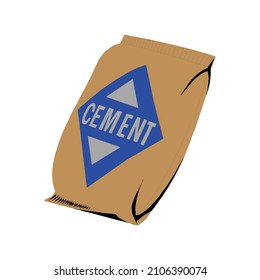 Cement bags. Paper sacks isolated on white background. Vector illustration in EPS10
