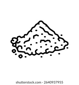 cement black line icon for digital and print projects. Building materials. Minimal clean icons for apps and websites. Modern simple icons for UI UX and branding