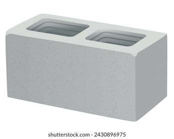 Cement  block brick. vector illustration