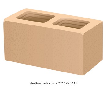Tijolo de bloco de cimento. ilustração vetorial