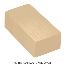 Zementblockstein. Vektorgrafik