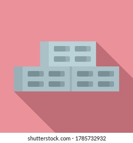 Cement block icon. Flat illustration of cement block vector icon for web design