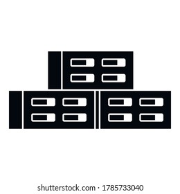 Cement block icon. Simple illustration of cement block vector icon for web design isolated on white background