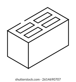 cement block line icon vector. cement block sign. isolated contour symbol black illustration