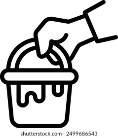 cement bucket icon.  Construction Bucket Icon