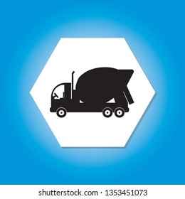 Cement car icon Used as background Or illustration of engineering work Construction industry - vector.