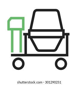 Cement, concrete, mixing icon vector image. Can also be used for construction, interiors and building. Suitable for use on web apps, mobile apps and print media.