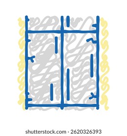 cement concrete road doodle icon sketch vector. cement concrete road sign. isolated symbol illustration
