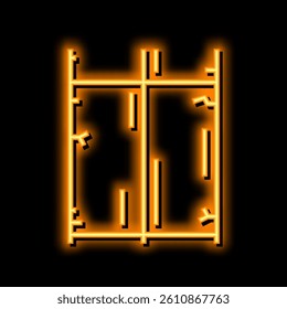 cement concrete road neon light sign vector. cement concrete road illustration