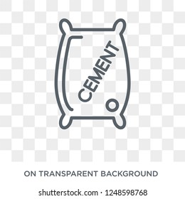 Cement icon. Trendy flat vector Cement icon on transparent background from Construction collection. High quality filled Cement symbol use for web and mobile