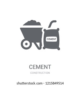 Cement icon. Trendy Cement logo concept on white background from Construction collection. Suitable for use on web apps, mobile apps and print media.