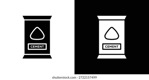 Ilustración vectorial de iconos de cemento - iconos vectoriales de estilo negro de alta calidad