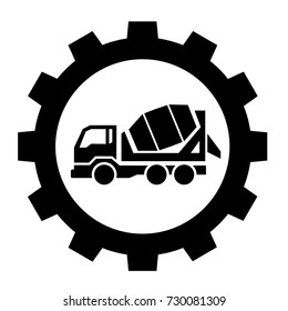 Cement Industry Icon, Vector Illustration