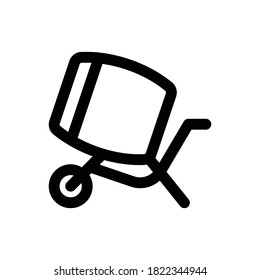Zement Mixer (Bauweise) Symbol Umrissvektor. einzeln auf weißem Hintergrund