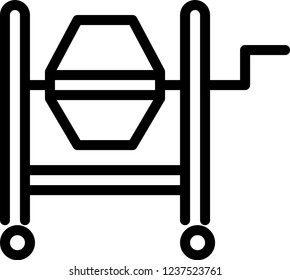 Cement mixer icon