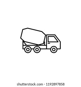 cement mixer icon. Element of construction machine icon for mobile concept and web apps. Thin line cement mixer icon can be used for web and mobile on white background