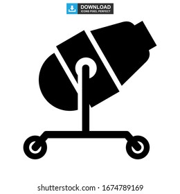cement mixer icon or logo isolated sign symbol vector illustration - high quality black style vector icons
