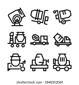 cement mixer icon or logo isolated sign symbol vector illustration - Collection of high quality black style vector icons
