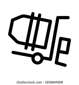 cement mixer icon or logo isolated sign symbol vector illustration - high quality black style vector icons
