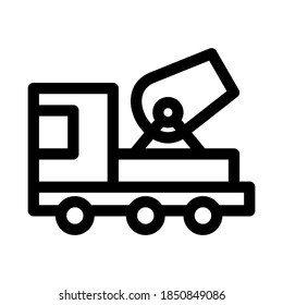 cement mixer icon or logo isolated sign symbol vector illustration - high quality black style vector icons
