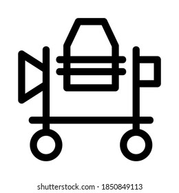 cement mixer icon or logo isolated sign symbol vector illustration - high quality black style vector icons
