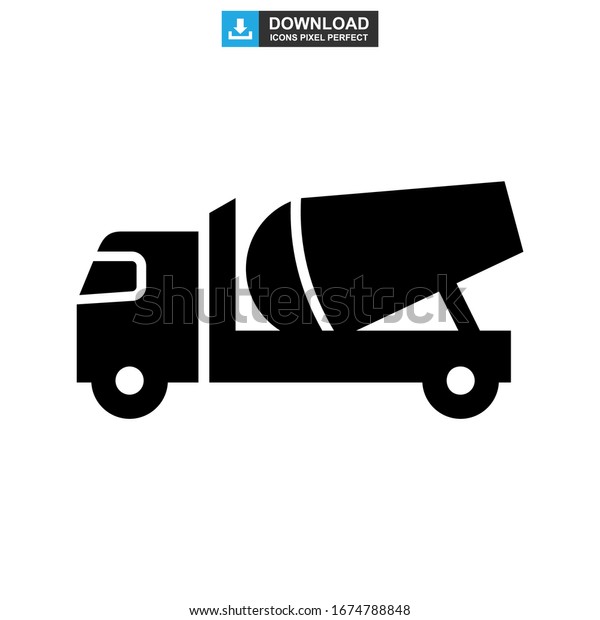 cement mixer icon or\
logo isolated sign symbol vector illustration - high quality black\
style vector icons\
