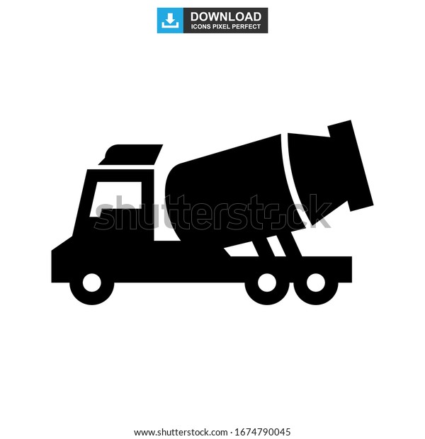 cement mixer icon or\
logo isolated sign symbol vector illustration - high quality black\
style vector icons\
