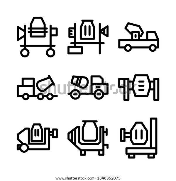 cement mixer icon or logo isolated sign symbol
vector illustration - Collection of high quality black style vector
icons
