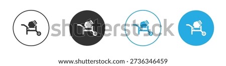 Cement mixer icon. modern vector symbols set