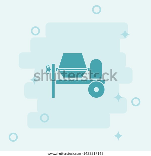 Cement Mixer Icon. Simple icon, blue
colored icon
illustration.