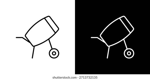 Icono de mezclador de cemento. Símbolo plano simple. Ilustración de pictograma de contorno negro perfecto
