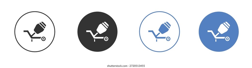 Cement-Mixer Symbol, Vektorgrafik-Clip-Illustration Kollektion