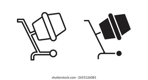 Diseño de Vector de icono de mezclador de cemento. set web icons