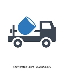 Cement mixer icon. vector graphics