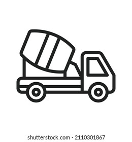 Cement Mixer icon vector image. Can also be used for Physical Fitness. Suitable for mobile apps, web apps and print media.