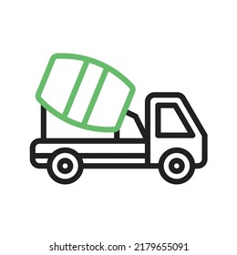 Cement Mixer Icon Vector Image. Can Also Be Used For Vehicles. Suitable For Mobile Apps, Web Apps And Print Media.