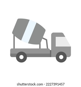 Cement Mixer icon vector image. Can also be used for Vehicles. Suitable for mobile apps, web apps and print media.